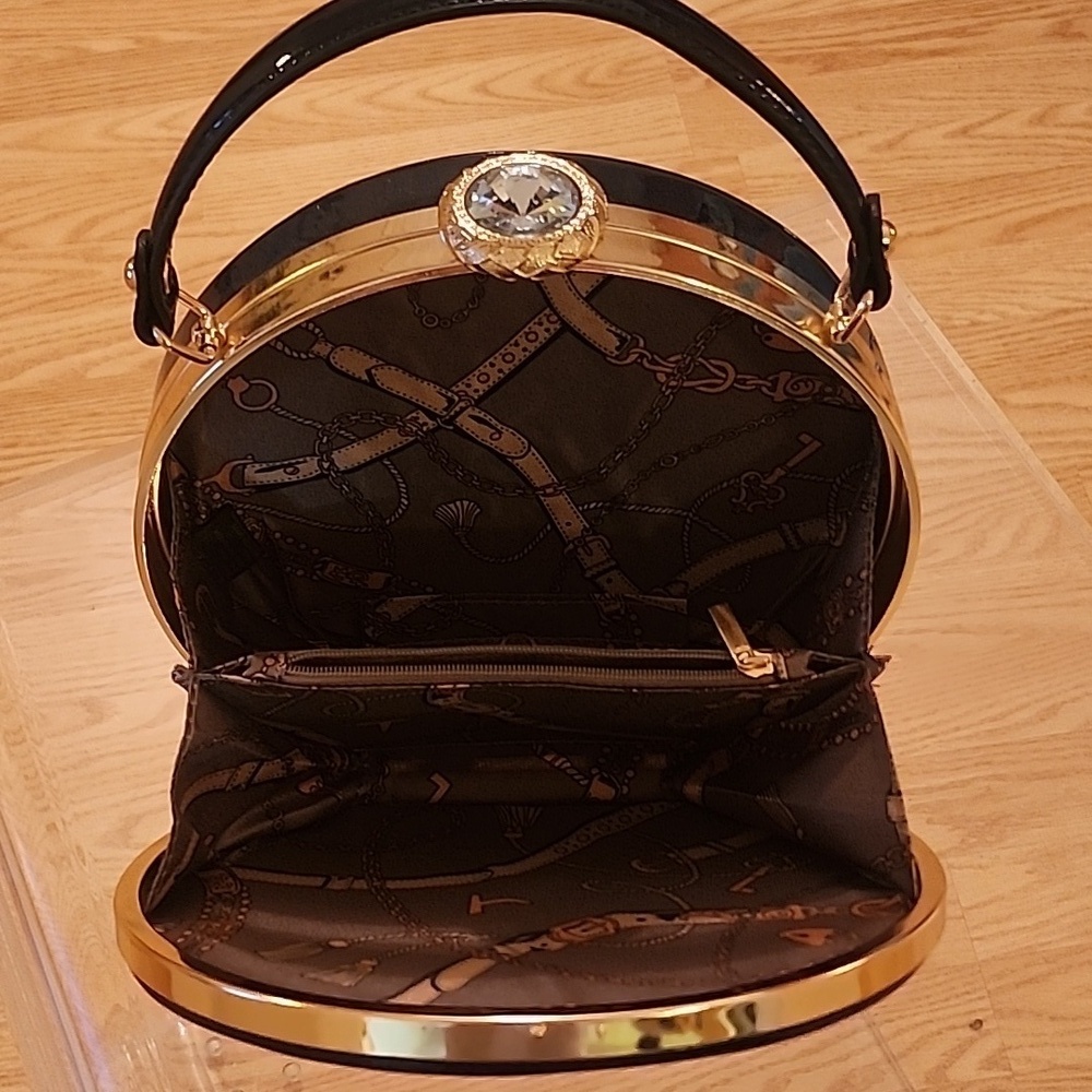 Prom Elegant Midnight Blue and Gold Women's Evening Bag EUC - Picture 15 of 17